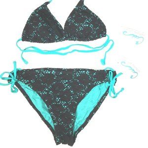 California Waves bikini swimsuit size M black
